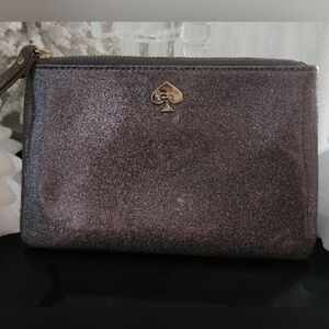 Kate Spade Grey Sparkly Mini Wristlet Bag